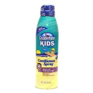 Coppertone Continuous Kids Sunblock Spray, SPF 50 6 fl oz (177 ml)