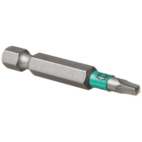 Wera Series 4 868/4 BTZ BiTorsion Bit, Square-Plus #1, 1/4" Drive