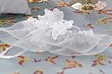 Butterfly Wishes in Pure White Bridal Garter
