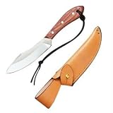 Survival Knife, Rosewood Handle, Button Tab Sheath