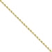 14k 2mm D-Cut Rope Lobster Clasp Chain Anklet - 9 Inch