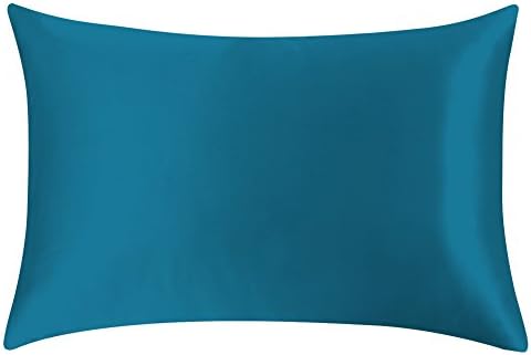 Sahara Fish 100% Mulberry Silk Pillowcase for Hair & Facial Beauty, Pillow Shams Cover with Hidden Zipper King Dark Teal