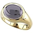 14K Yellow Gold Cabochon Chalcedony Man's or Woman's Ring