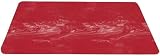 Durable Corporation 214BB451CRRW Creative Elements Red/White Thermoset Vulcanized Rubber Grand-Stand Beauty Barber Salon Mat, Rectangle with Recess, 54 L x 36 Width x 3/8 Thick, For Indoor