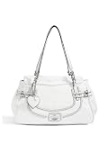 GUESS Neeka Large Satchel, WHITE