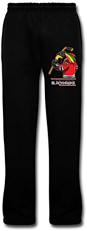 DoisZ Chicago Blackhawks Men's Open Bottom Light Weight Sweatpants