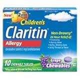 IMAGE OF Claritin Children's 24 Hour Allergy Relief Tablets - Grape (10 Count)