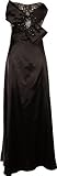 IMAGE OF Jeweled Satin Strapless Long Gown Diagonal Bow Junior Plus Size