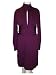 NIEVES LAVI Keyhole Button Wool Dress in Purple