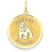cocker_spaniel20cocker spaniel - 14kt Yellow Gold Cocker Spaniel Disc Charm