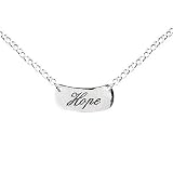 Sterling Silver HOPE Nameplate Chain Necklace