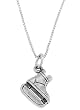 Sterling Silver Double Sided Hockey Player Skate Necklace
