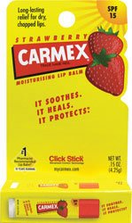 Carmex Strawberry Flavor Moisturizing Lip Balm Stick SPF 15