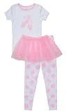 Carters Girls 2T 4T Pink 3 Piece Tutu Cotton Pajama Set