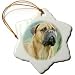 Bullmastiff - 3 Inch Snowflake Porcelain Ornament