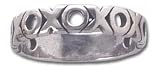 Solid Sterling Silver "XOXOXO" Band Ring