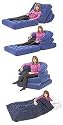 LoungAir 4-in-1 Convertible Air Comfort System Air Bed Mattress for Camping Video Gaming Tailgating with Pump included