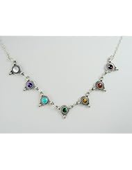 A Stunningly Simple Sterling Silver Chakra Neckpiece, Made in America