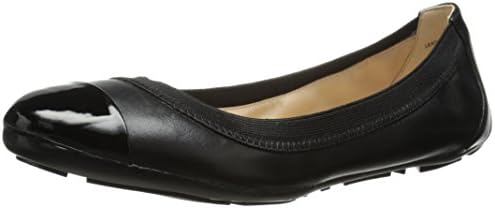 Nine West Women's Jentle Leather Flat, Black Combo, 7 M US