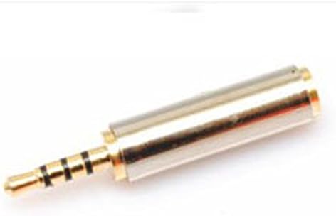Tikamusic Details about Gold 2.5mm Male to 3.5mm Female Stereo Audio Headphone MIC Adapter Converter TK-1509