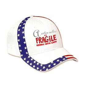 Auction callers are FRAGILE handle with care Adult USA Flag Hat / Cap