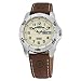 Timex #T2N091 Men's Expedition Indiglo Brown Leather Strap Watch
