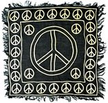 Picture Of Gold Peace Sign Altar Cloth