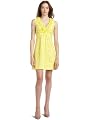 Tiana B Women's Cotton Ruffle V-Neck Dress,Yellow,12