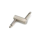 Guitar Pedal Crank1/4In Male To Male Offest Placement With White Earbud Headphones