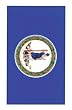 Virginia State Garden Size Applique Flag