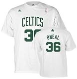 Boston Celtics Shaquille O'Neal White Adidas Name and Number Shirt (XL)