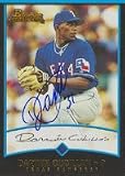Darwin Cubillan, Texas Rangers, 2001 Bowman Rookie Card Autographed Card