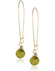 Kenneth Cole New York "Semiprecious Bead Item" Green Semiprecious Bead Long Drop Earrings