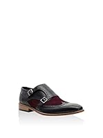 Goodwin Smith Zapatos Monkstrap (Negro / Burdeos)