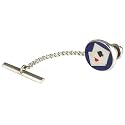 Silver Poker tie tack Ace of spades and hearts