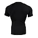 BALEAF Men's Short Sleeve Compression Shirts Gym Base Layer Compression Tops Color Black Size XXL