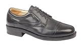 Mens Roamers Extra Wide G Fitting Black Leather Shoes Sizes 8-14