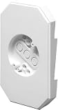 Arlington 8141DBL Siding Mounting Kits with Built-in Box, 1-Pack, White, 1/2-Inch