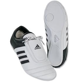 adidas� KICK Shoes Martial Arts Sneaker White with Black Stripes:  Sports &amp; Outdoors