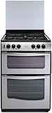 60cm Dual Fuel Double Oven Cooker c/w 4 Burner Gas Hob (DF60D)
