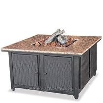UniFlame - LP Gas Outdoor Firebowl With Granite Mantel
