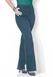 Roamans Plus Size Tall Ultimate Bootcut Jeans with Invisible Stretch by Denim 24/7 (BLACK BLUE,28 T)