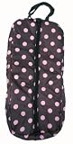 Premium Horse Bridle Halter Bag Case Carrier Brown Pink Polka Dots