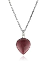 Lucky Brand Silver-Tone Red Fish Pendant Necklace, 16"