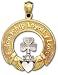 0.925 Sterling Silver and Gold Irish Celtic Pendant Charm