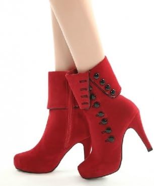 Rivets High Heel Platform Boots (6.5)