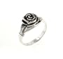 Small Sterling Silver Detailed Rose Flower Ring (Size 3,4,5,6,7,8,9,10)