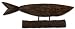 Sharpnose Fish Statue in Heavily Distressed Aged Black