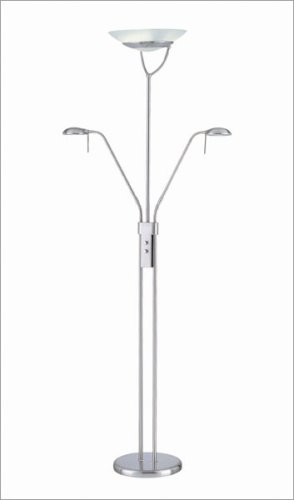 Buy Lite Source LS9986PS Costello II Dual Reading Light and Torchiere Floor Lamp Combination in... by Lite Source now!