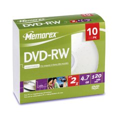Memorex - 10 x DVD-RW - 4.7 GB 2x - slim jewel case - storage media